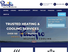 Tablet Screenshot of pacificheatingcooling.com